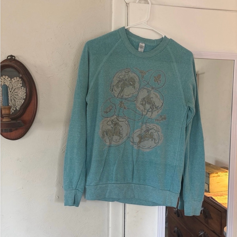 Teal Western Sweatshirt